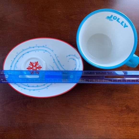 Christmas Starbucks cup with saucer plate - Picture 3 of 10